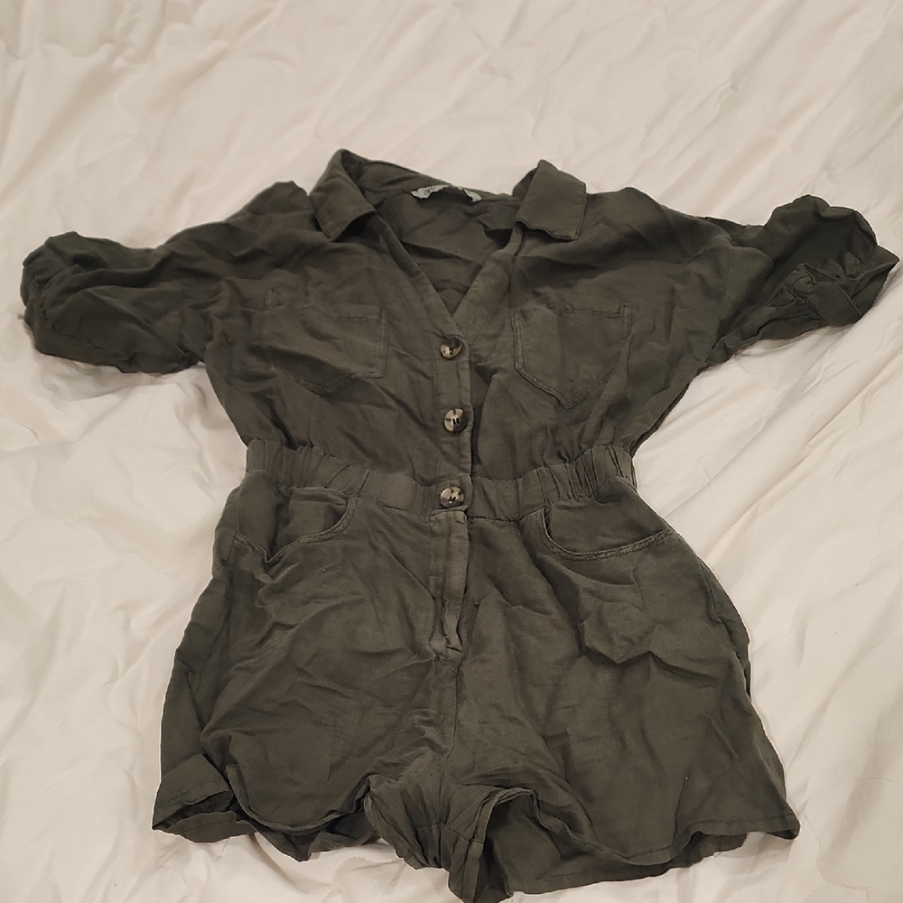 Kids Olive Green One Piece